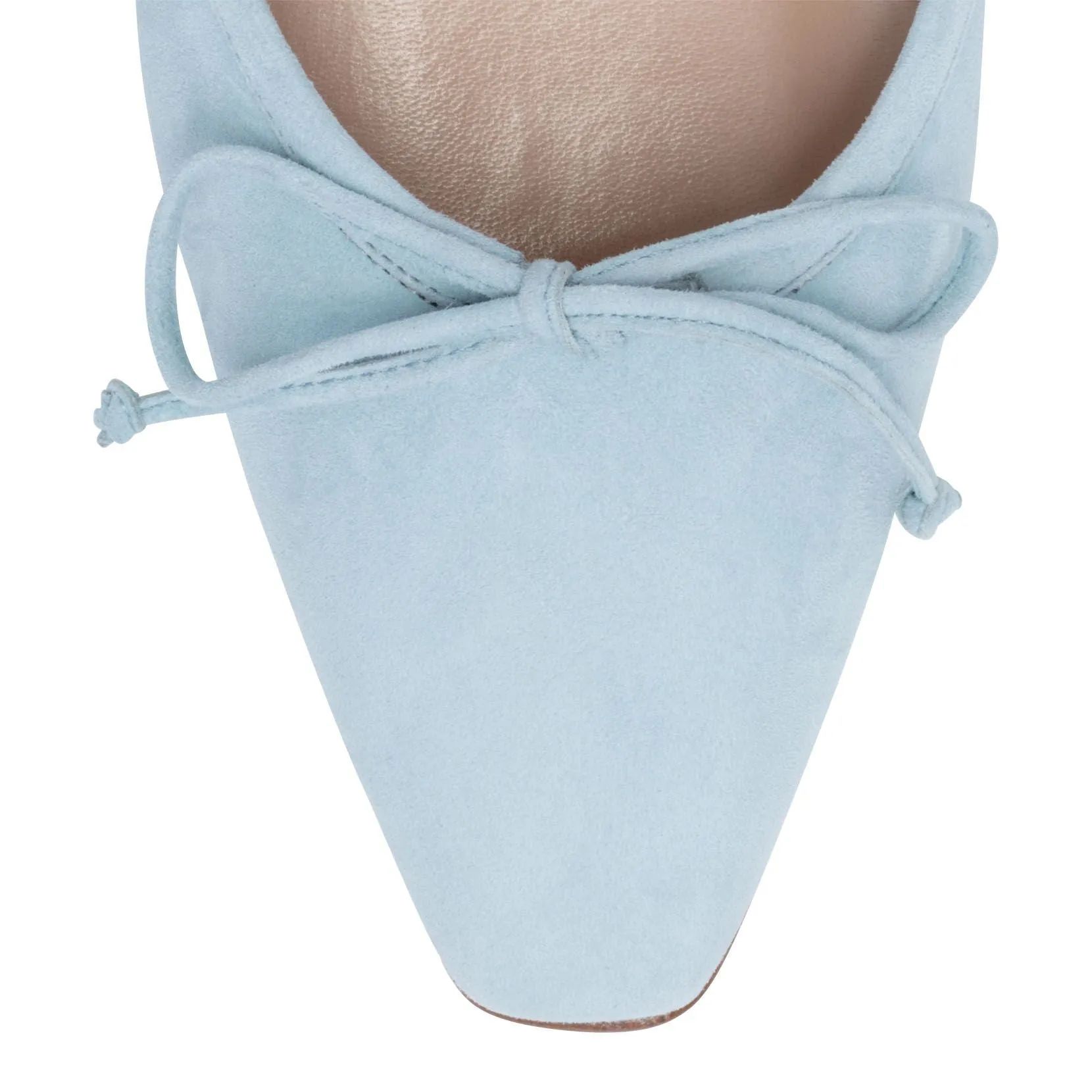 Ballerimu 10 Light Blue Suede Mule Flats