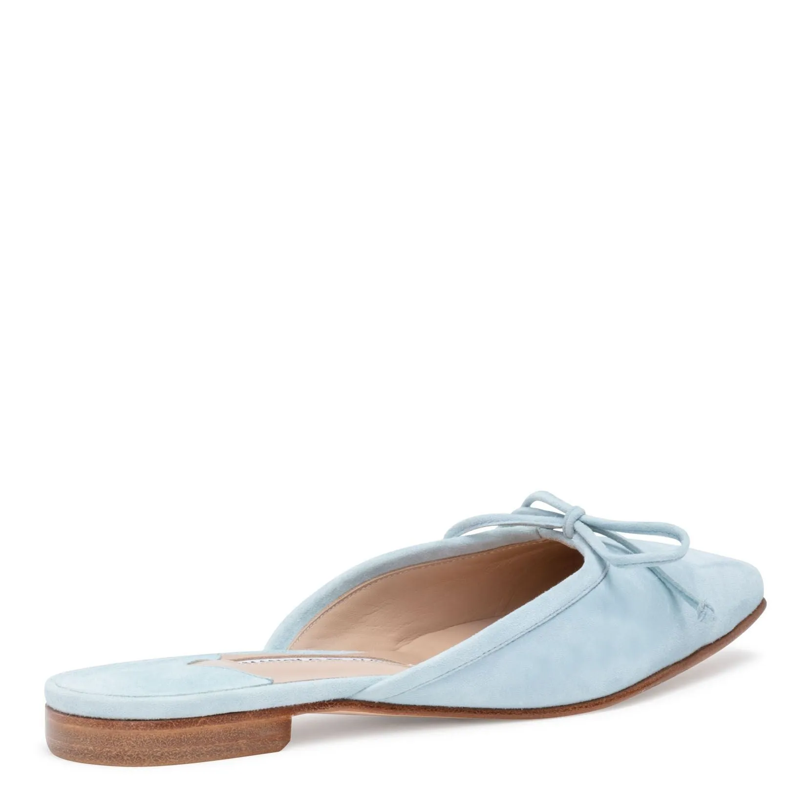 Ballerimu 10 Light Blue Suede Mule Flats