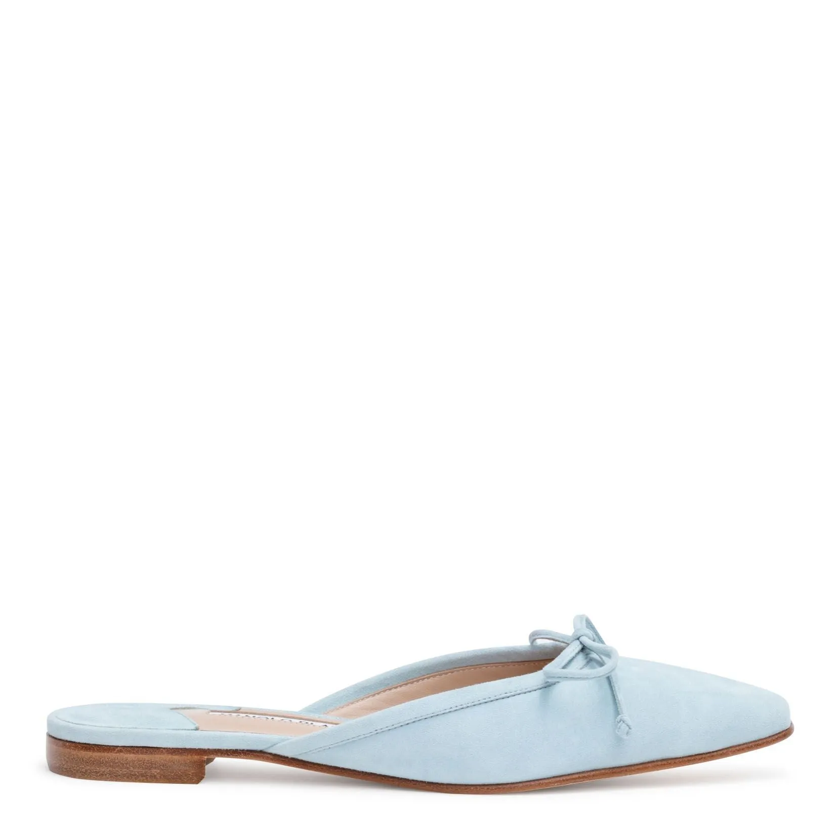 Ballerimu 10 Light Blue Suede Mule Flats