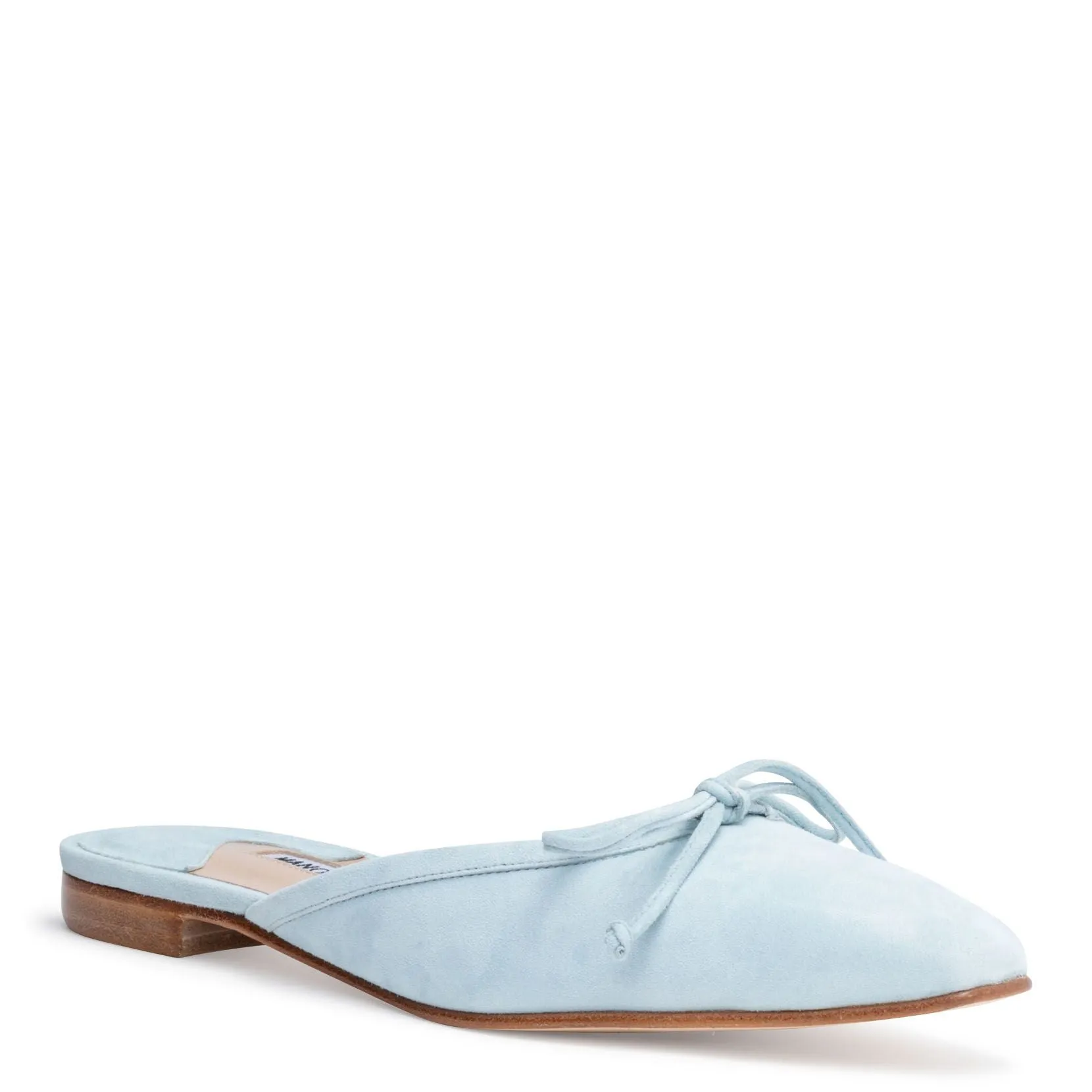 Ballerimu 10 Light Blue Suede Mule Flats