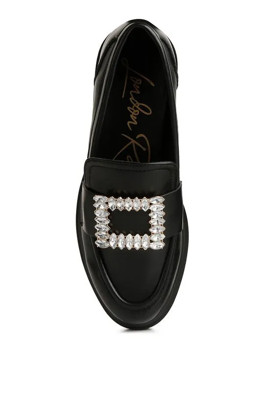 Bossi Buckle Loafers With Embellishment