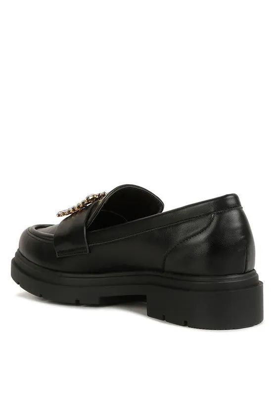 Bossi Buckle Loafers With Embellishment