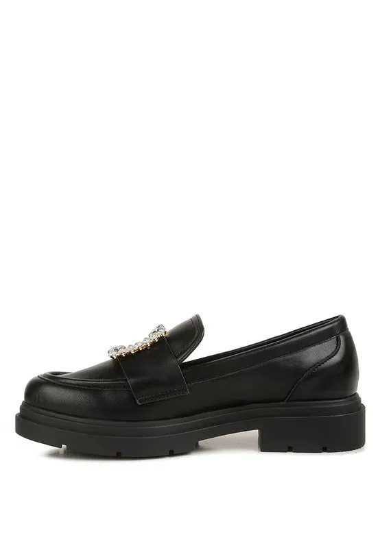 Bossi Buckle Loafers With Embellishment