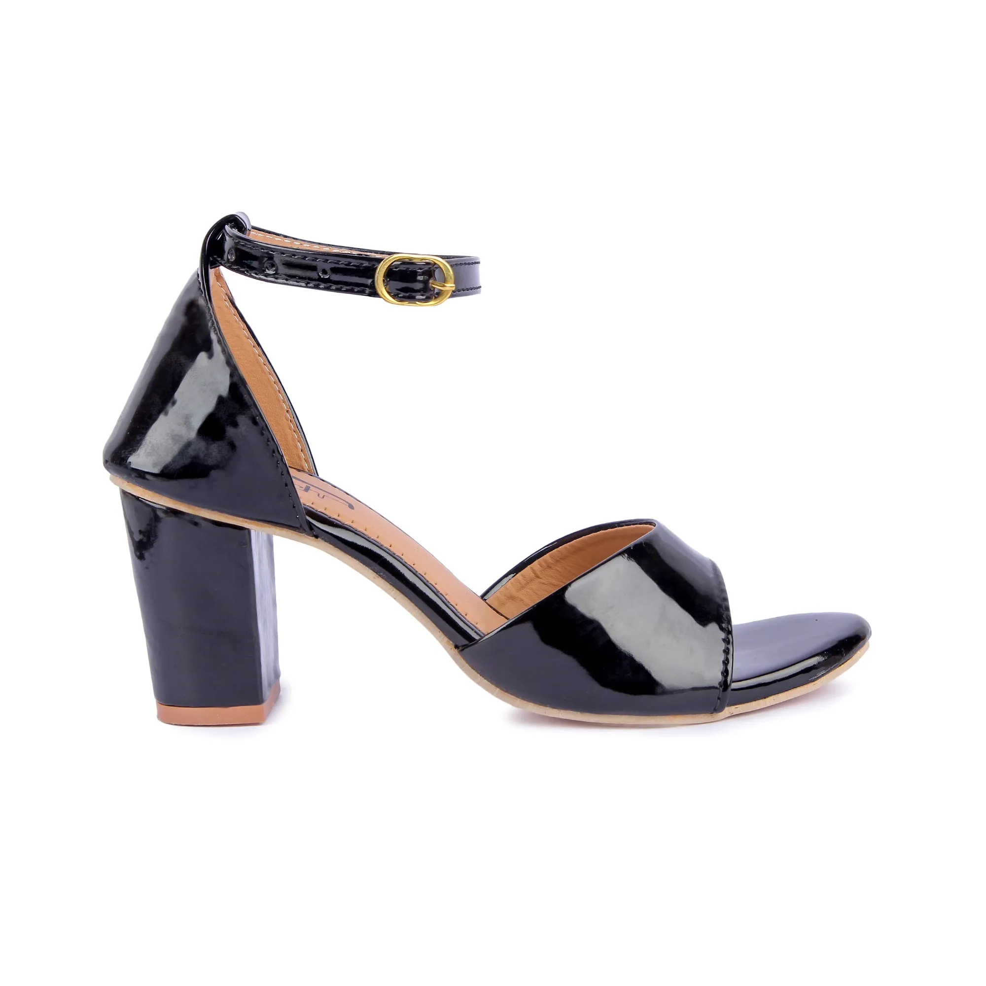 Brauch Women's Black Patent Block Heel