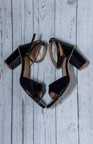 Brauch Women's Black Patent Block Heel