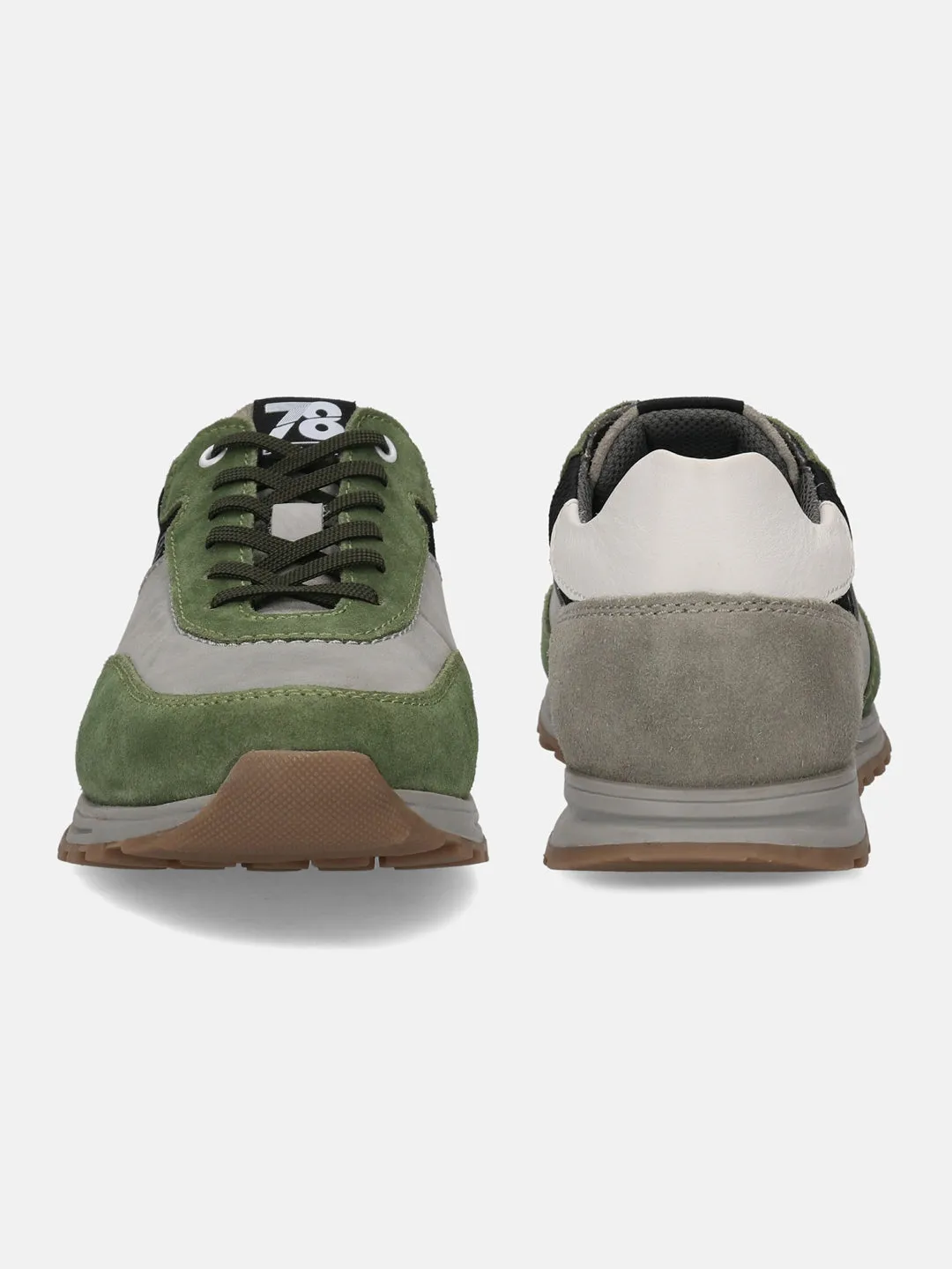 bugatti Green & Grey Suede Sneakers
