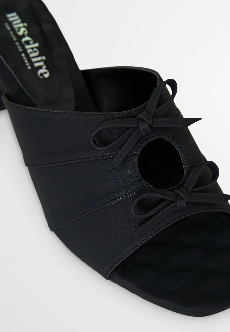 Cataleya Elegant Ribbon Chunky Heels
