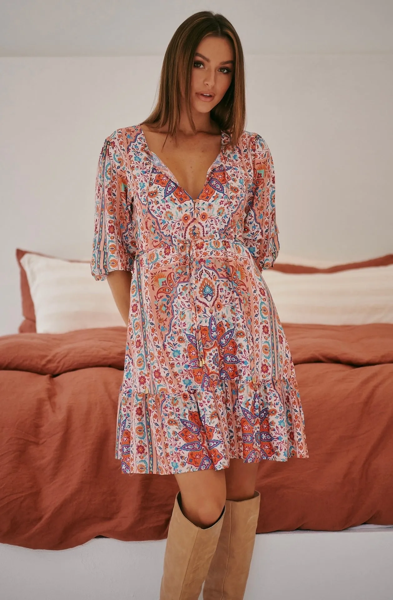 Clay Rose Faith Mini Dress - Jaase