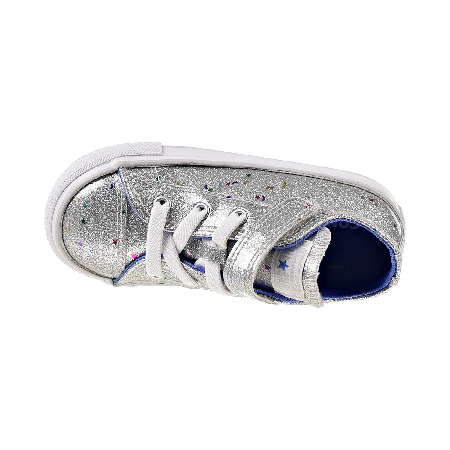 Converse Chuck Taylor All Star 1V OX Toddler's Shoes Silver-Ozone Blue