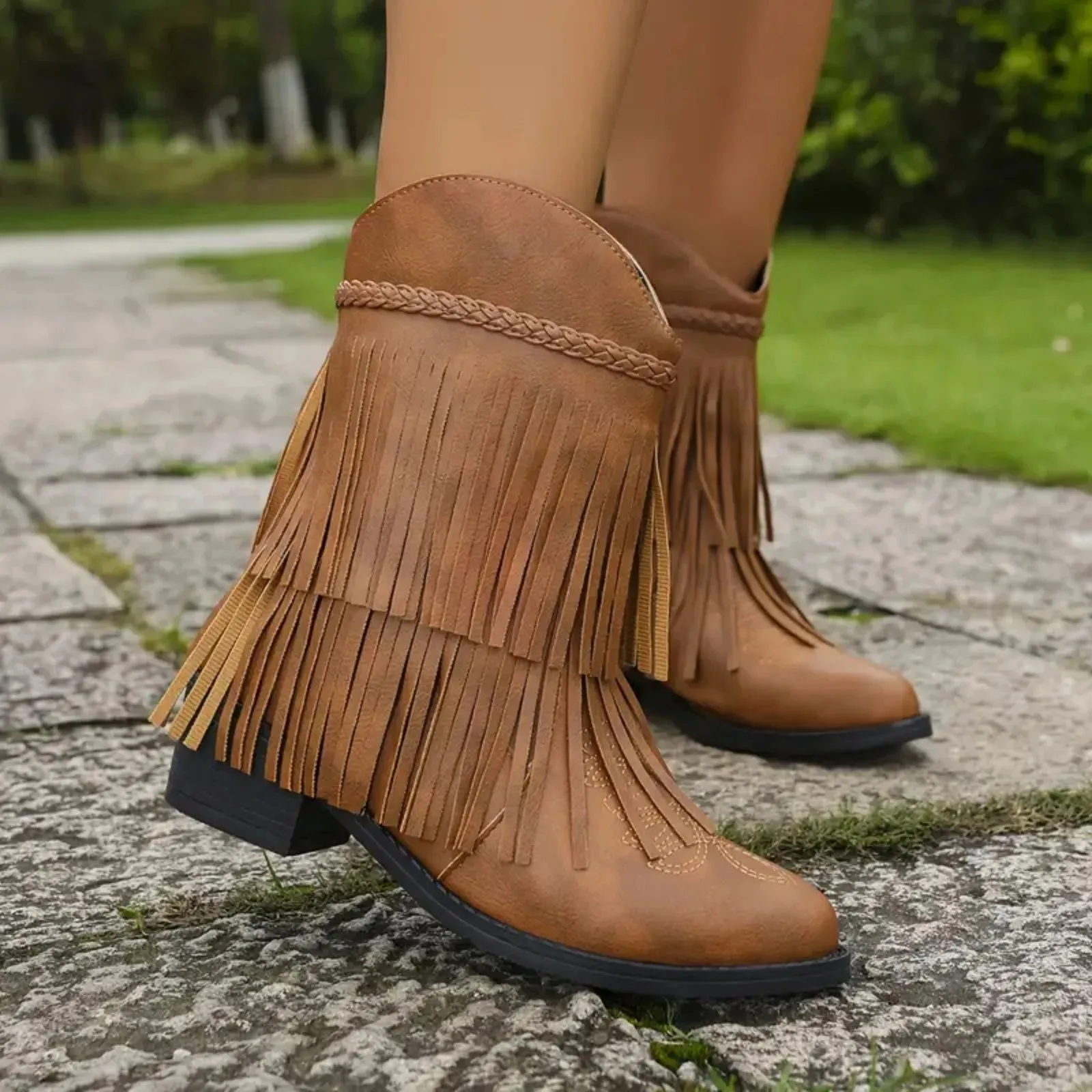 Cowgirl Mid-Calf Short Boots