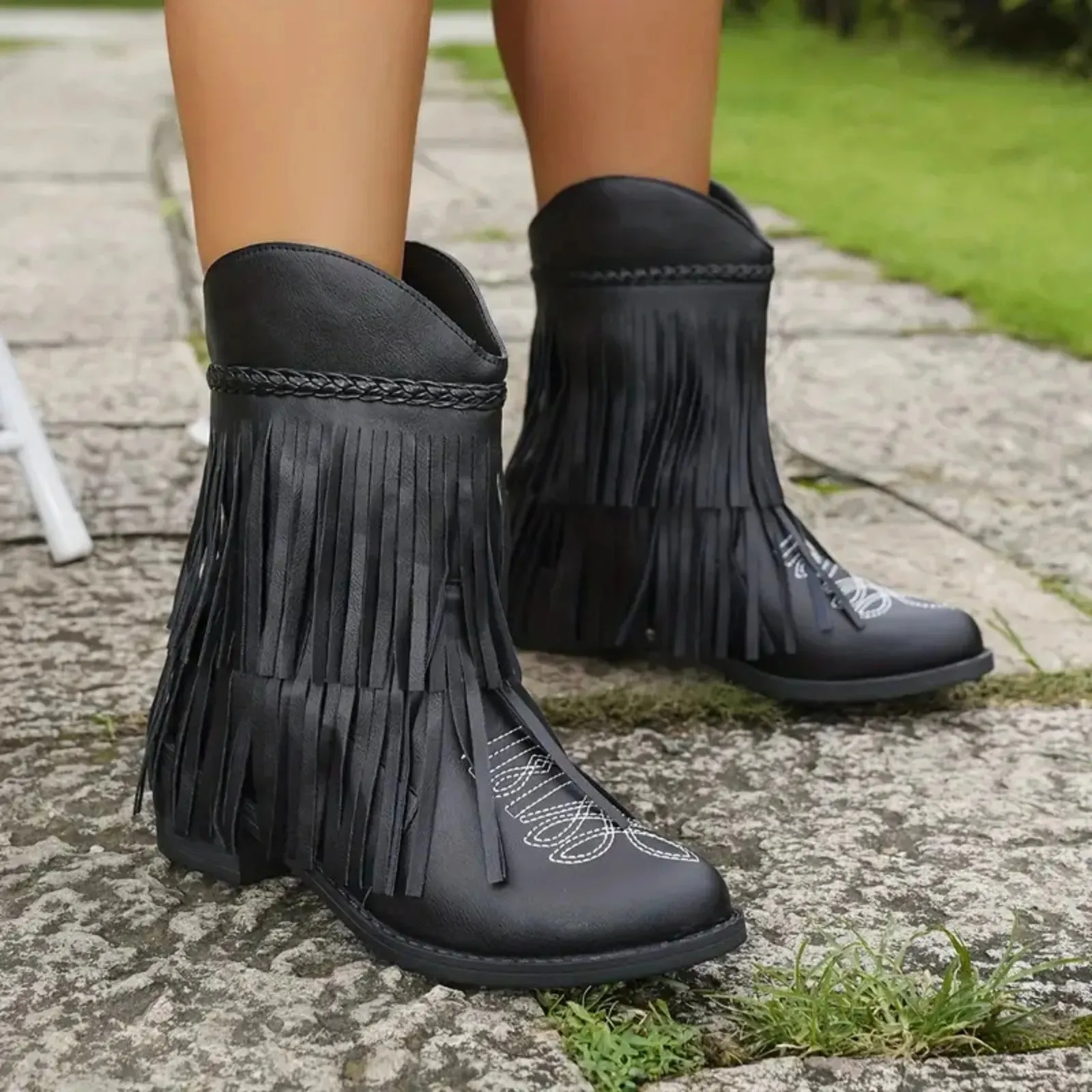 Cowgirl Mid-Calf Short Boots