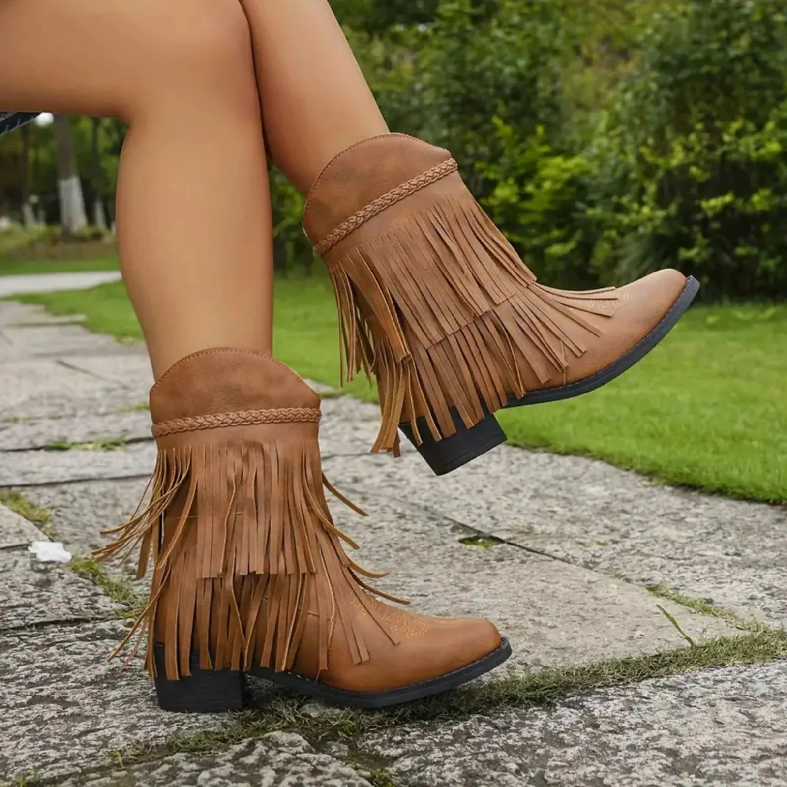 Cowgirl Mid-Calf Short Boots