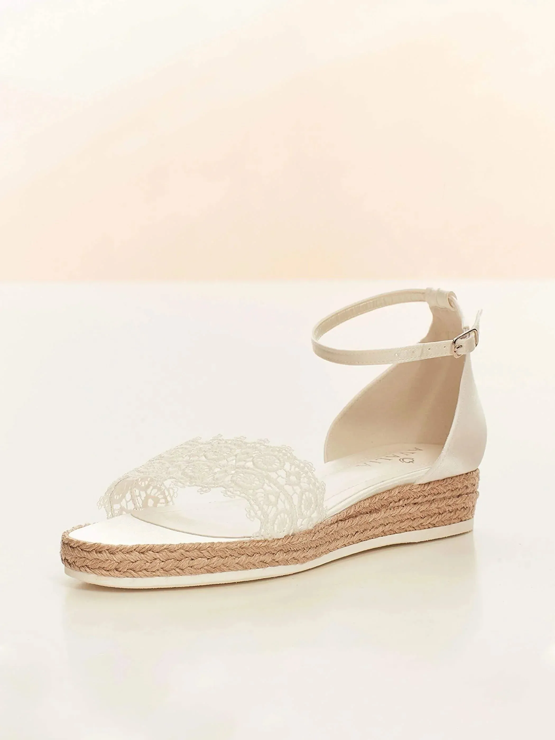 Espadrille Wedding Sandals, Wedge Heel, Size 6 **SALE**  BAHIA