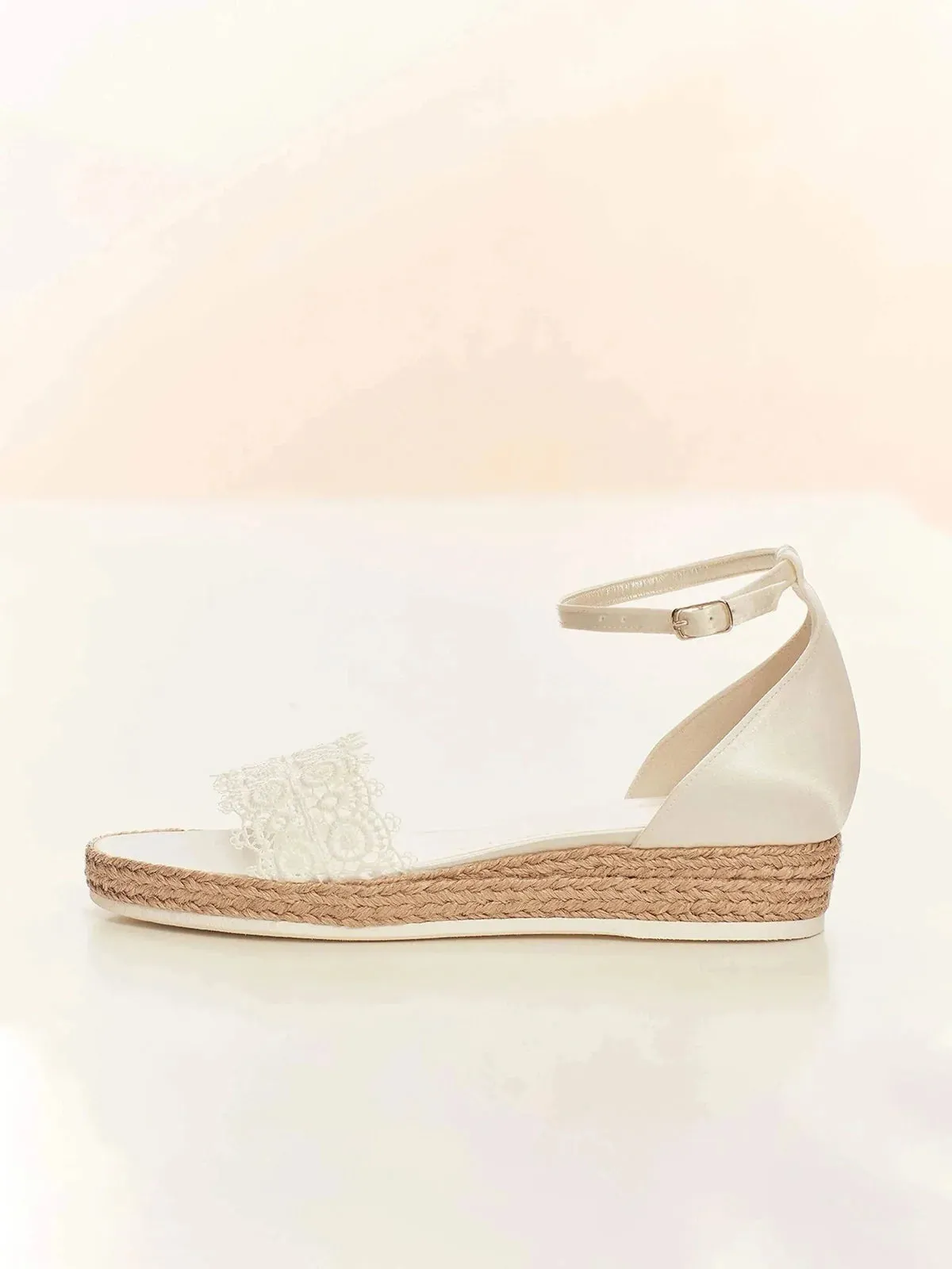 Espadrille Wedding Sandals, Wedge Heel, Size 6 **SALE**  BAHIA