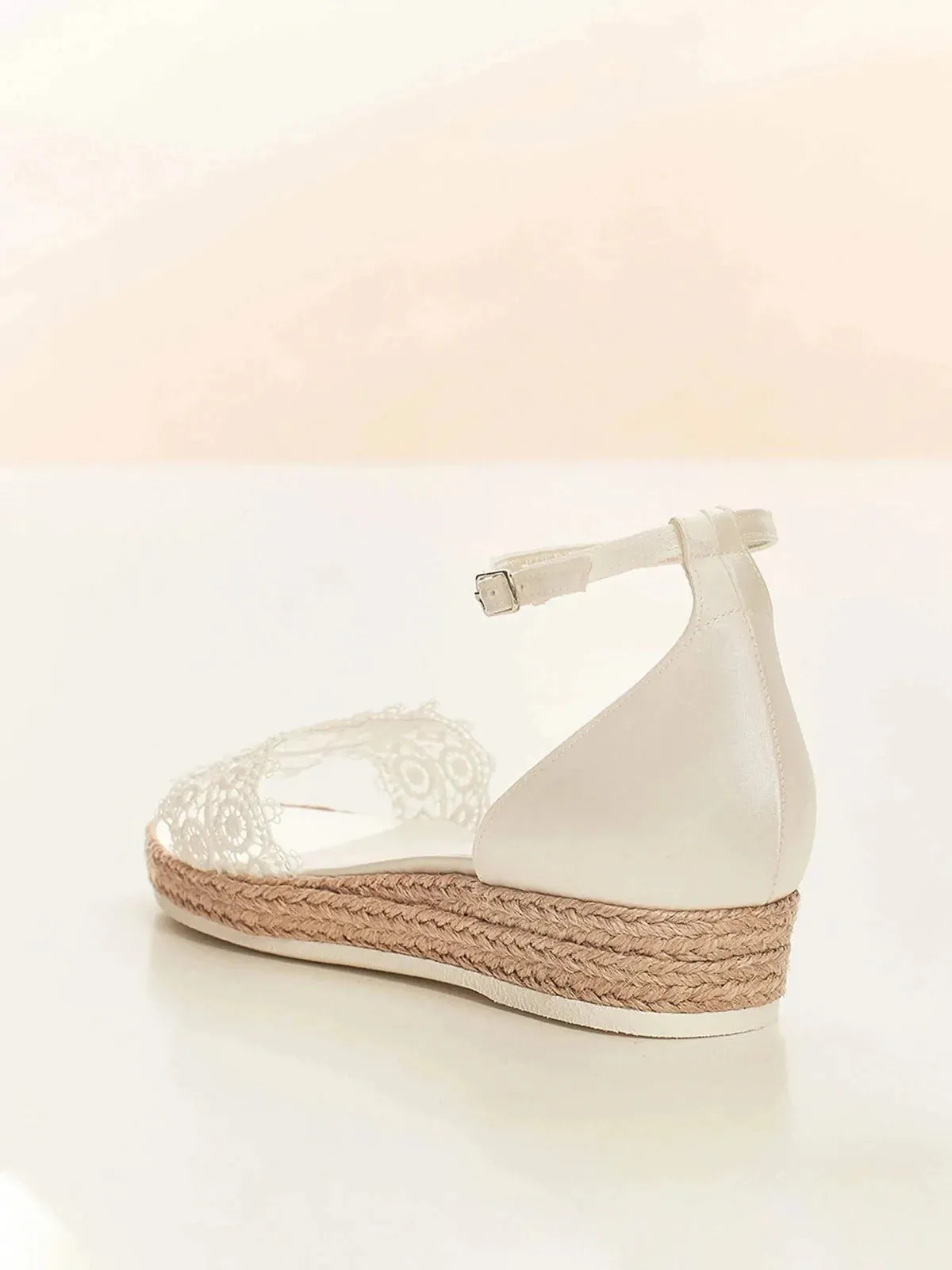 Espadrille Wedding Sandals, Wedge Heel, Size 6 **SALE**  BAHIA