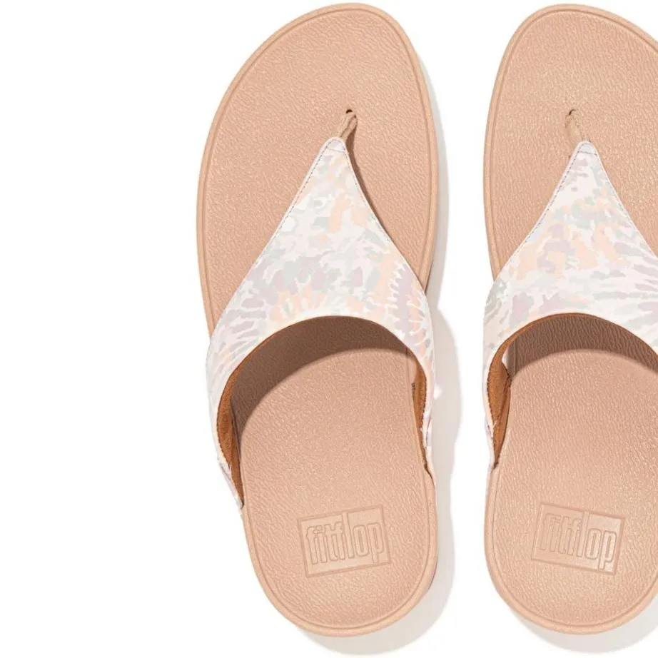 Fitflop Lulu Art-Dye Leather Toe-Post Sandals