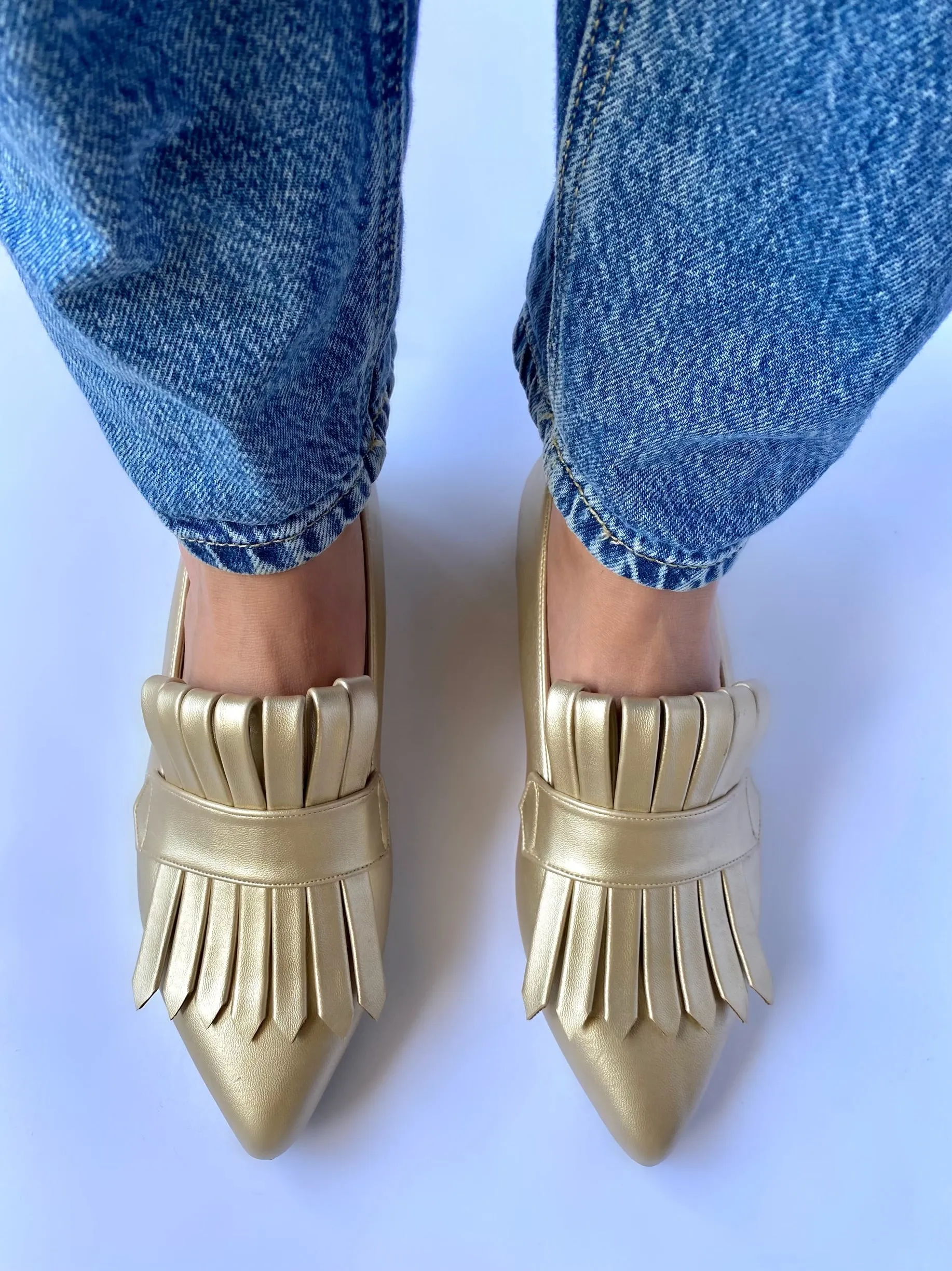 Golden Met Gala Loafers