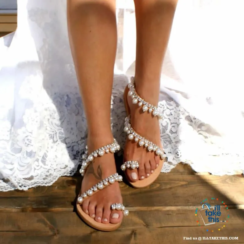 Gorgeous Beaded Chic Beach Sandals, Get the LOOK in these Bohemian Beach Womens Sandals