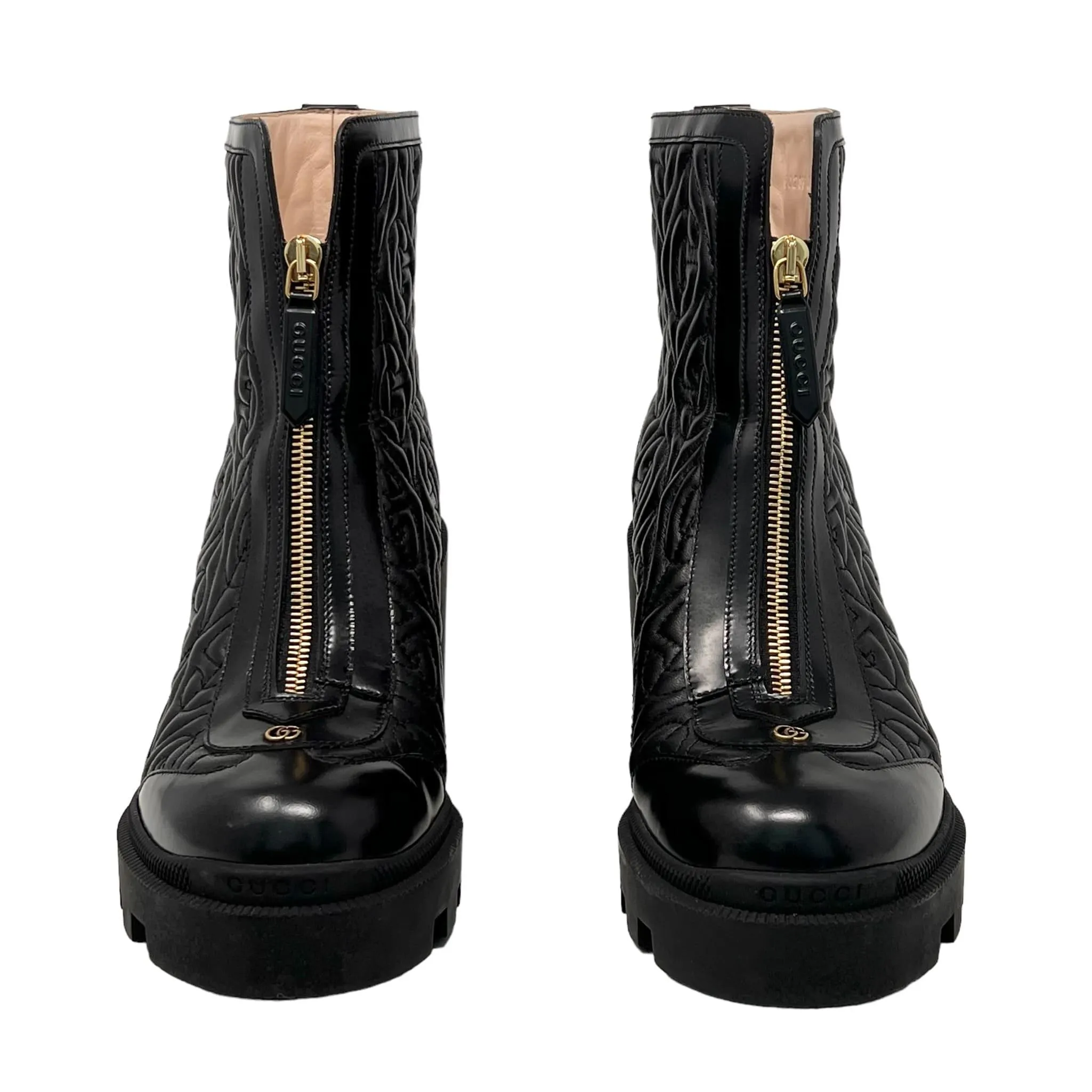 Gucci Black Rhombus Boots 38