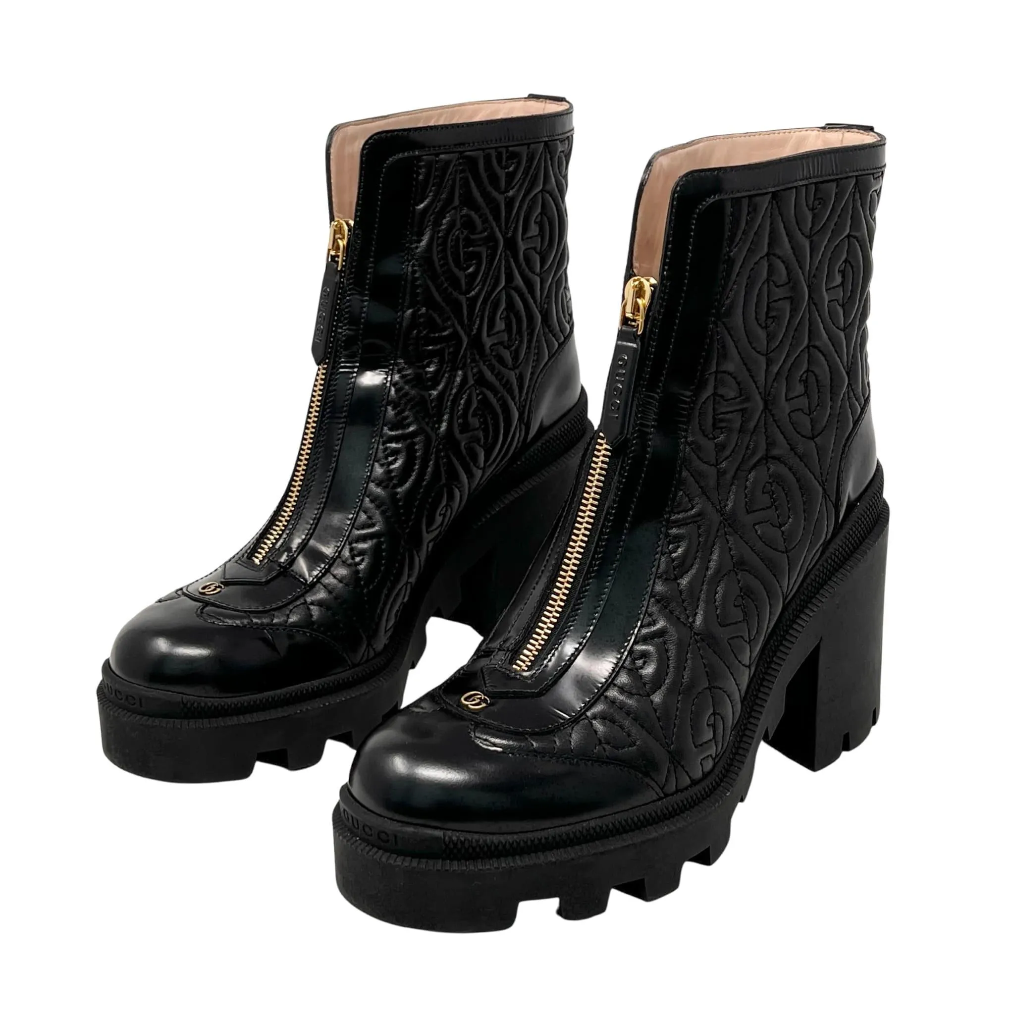 Gucci Black Rhombus Boots 38