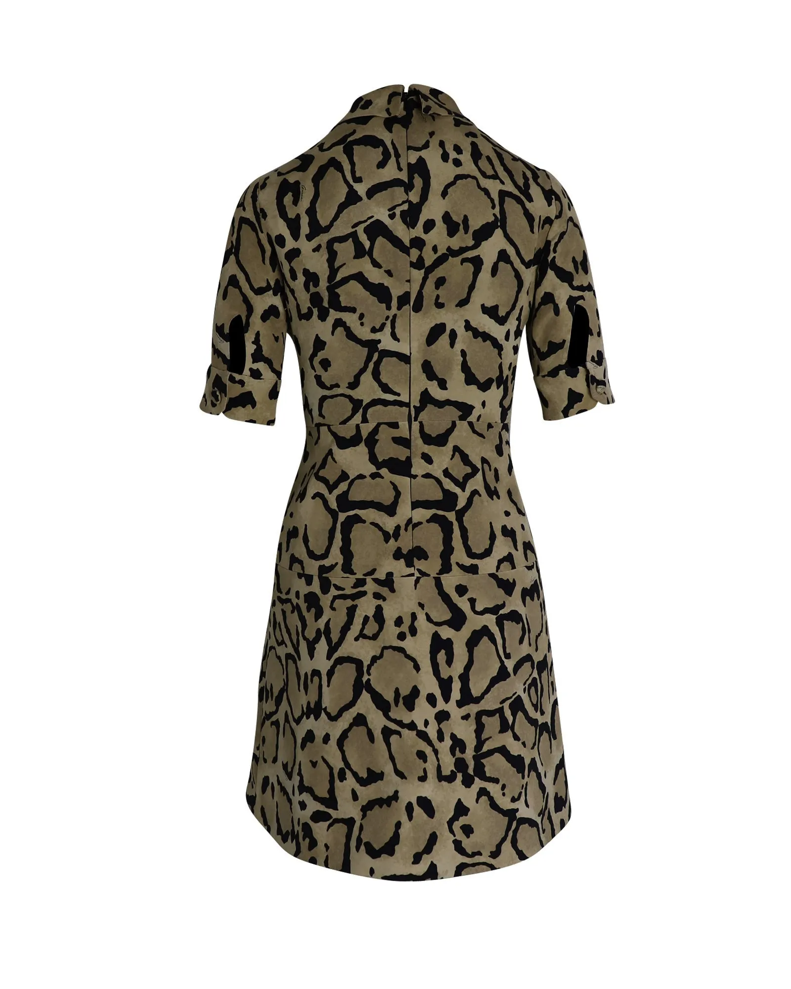 Gucci Shirt Dress in Brown Leopard Print Silk