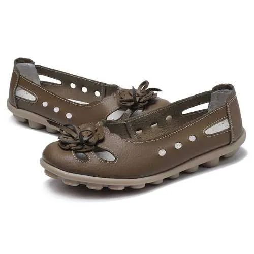 Hollow Out Breathable Casual Flats Shoes For Women