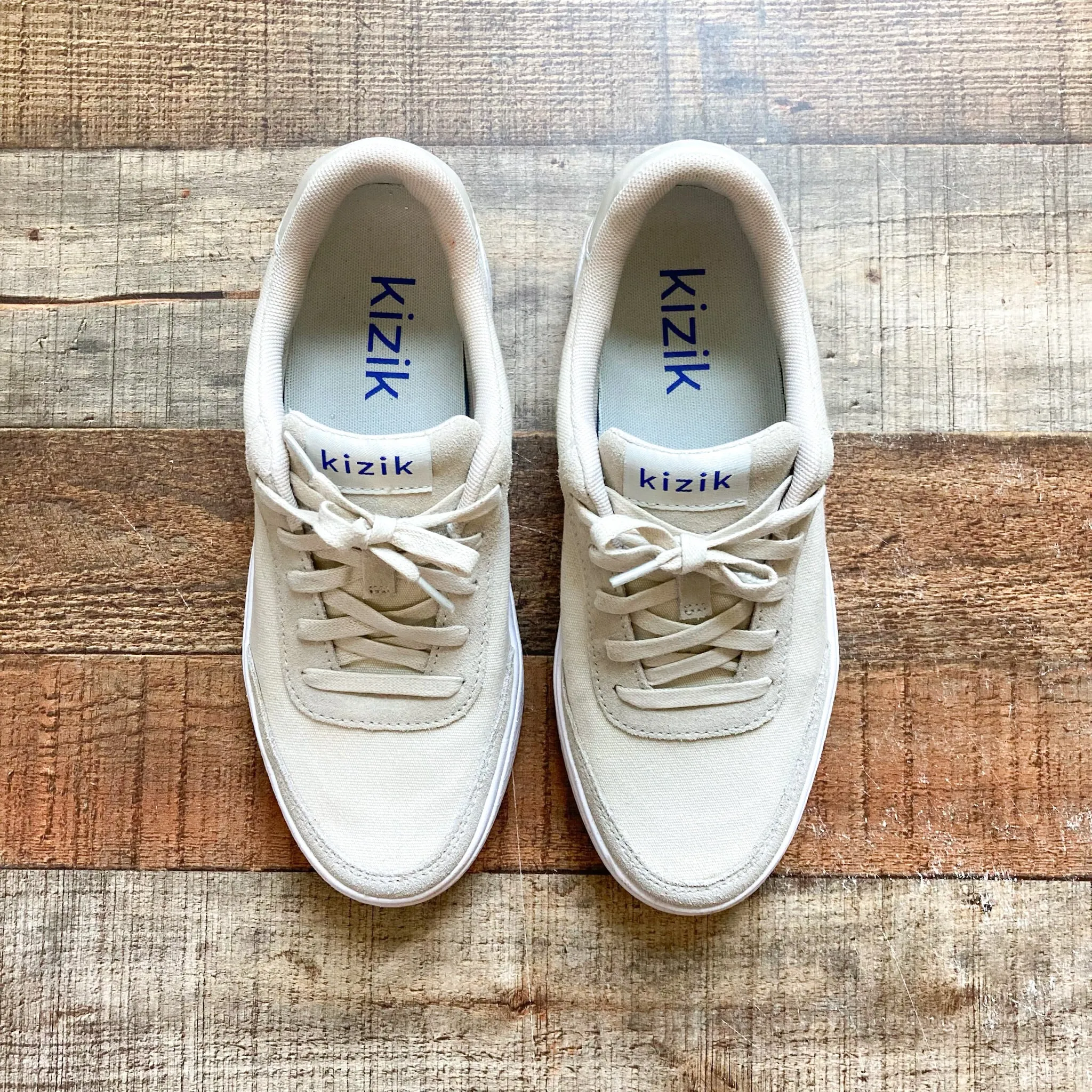 Kizik Cream Canvas Handsfree Slip On Sneakers- Size 7.5/Mens 6