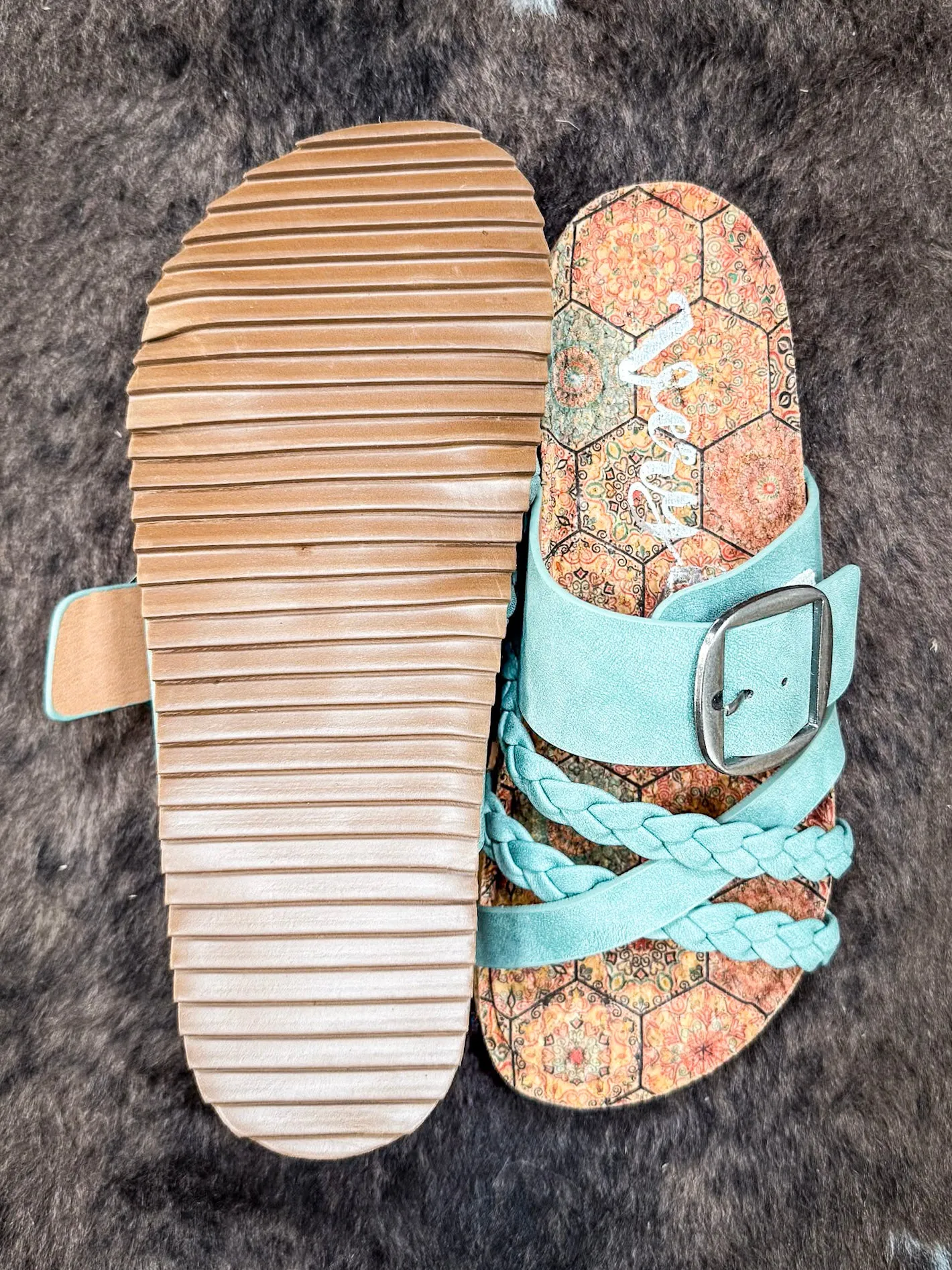 Nora Sandal in Turquoise by Very G