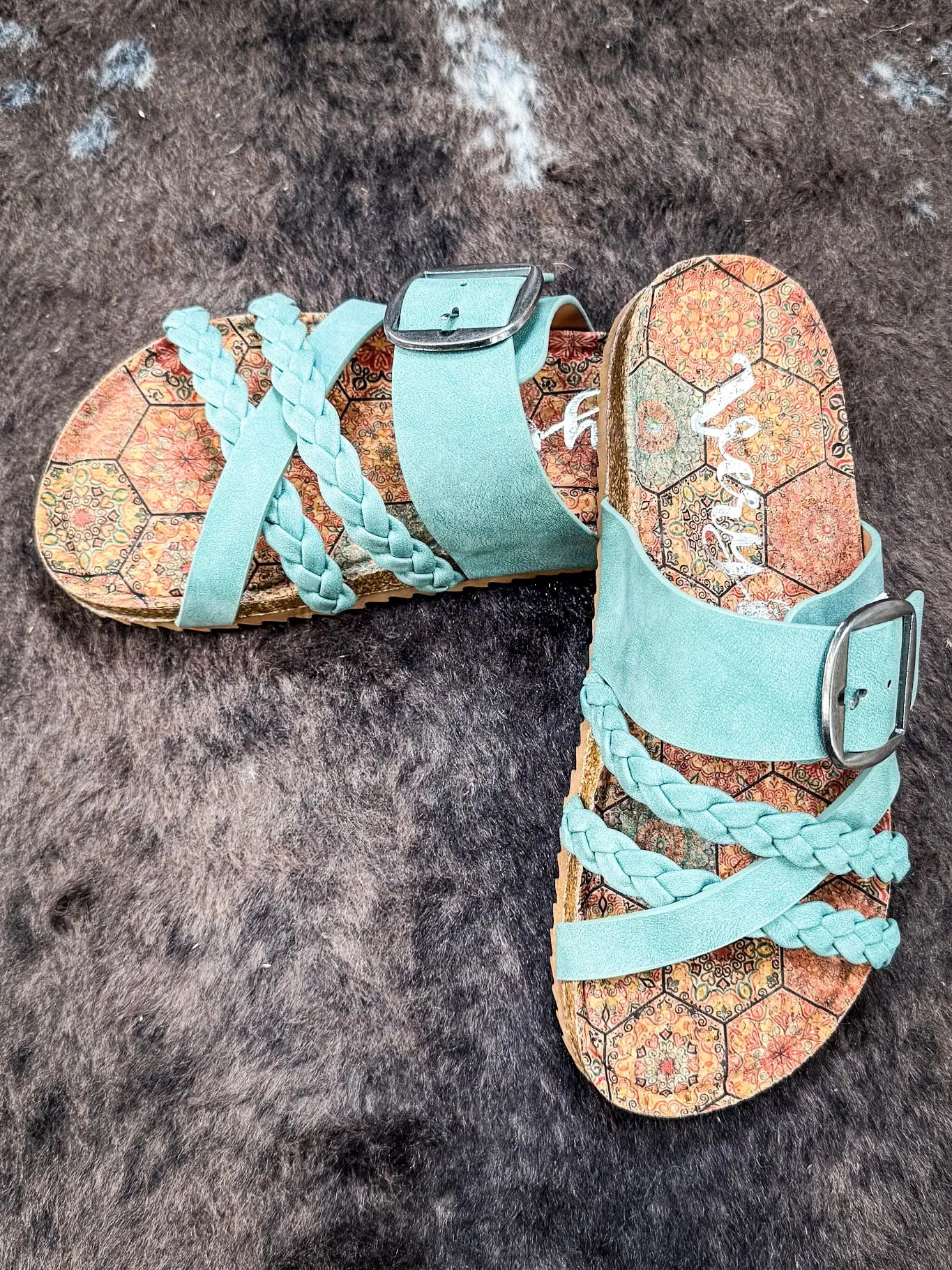 Nora Sandal in Turquoise by Very G