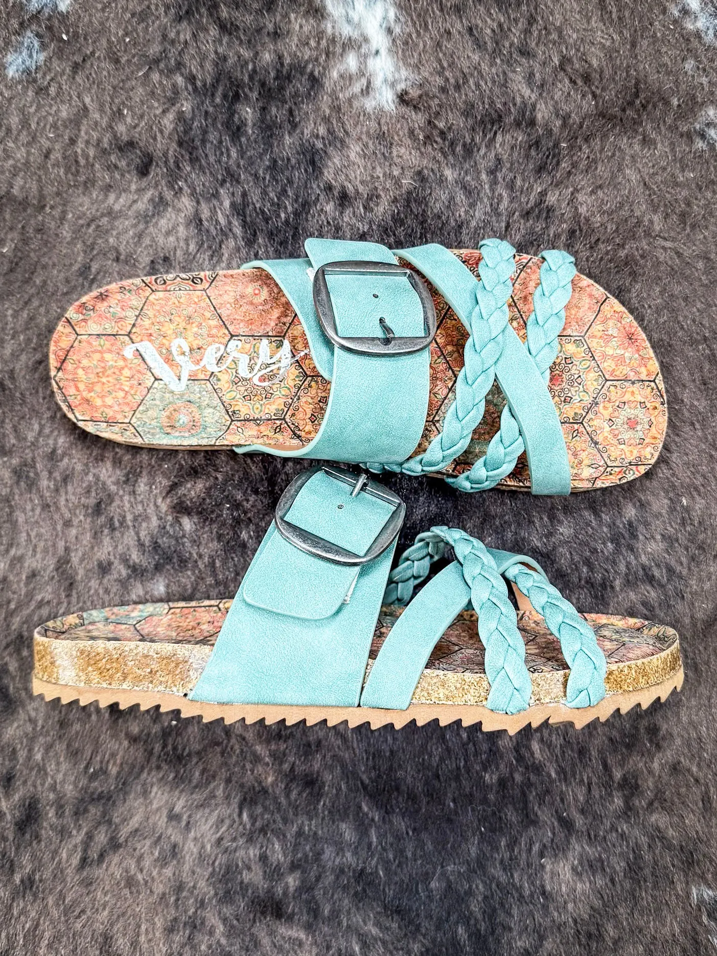 Nora Sandal in Turquoise by Very G