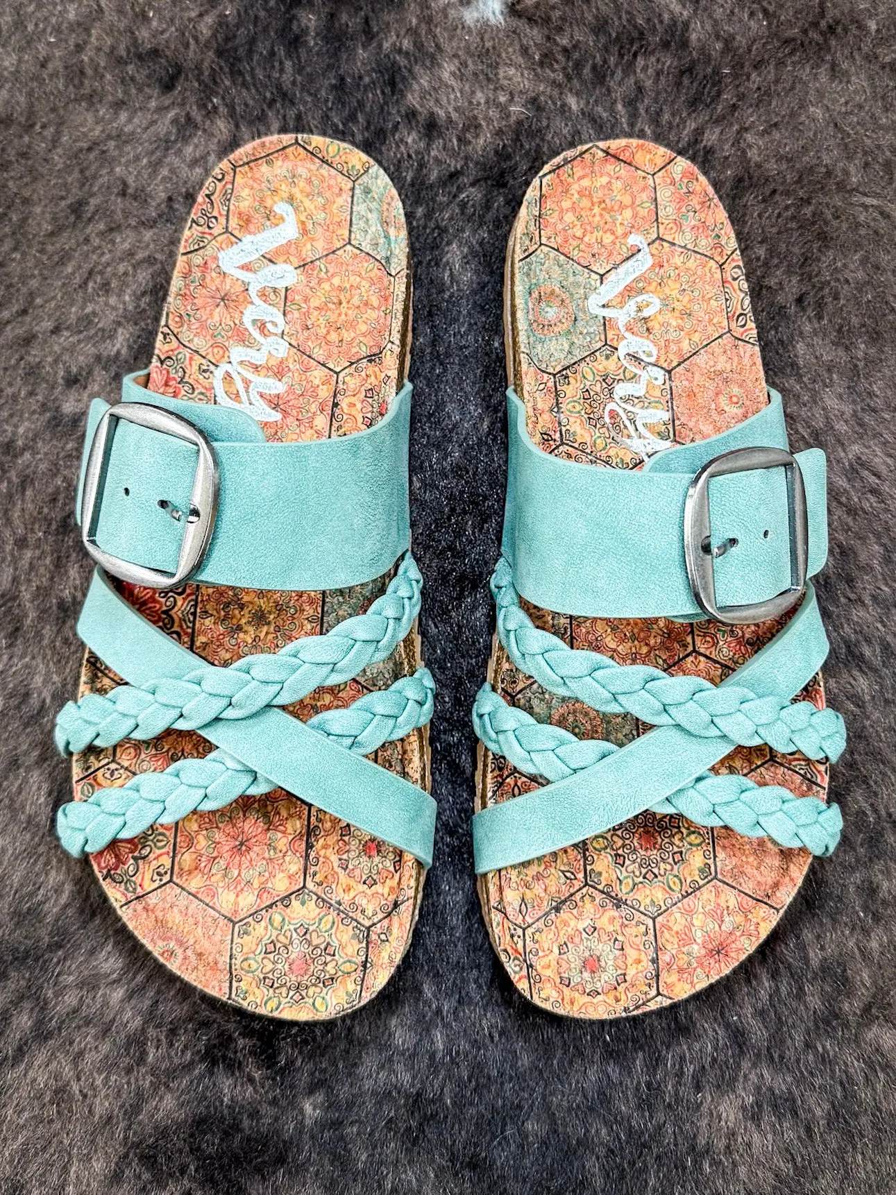 Nora Sandal in Turquoise by Very G