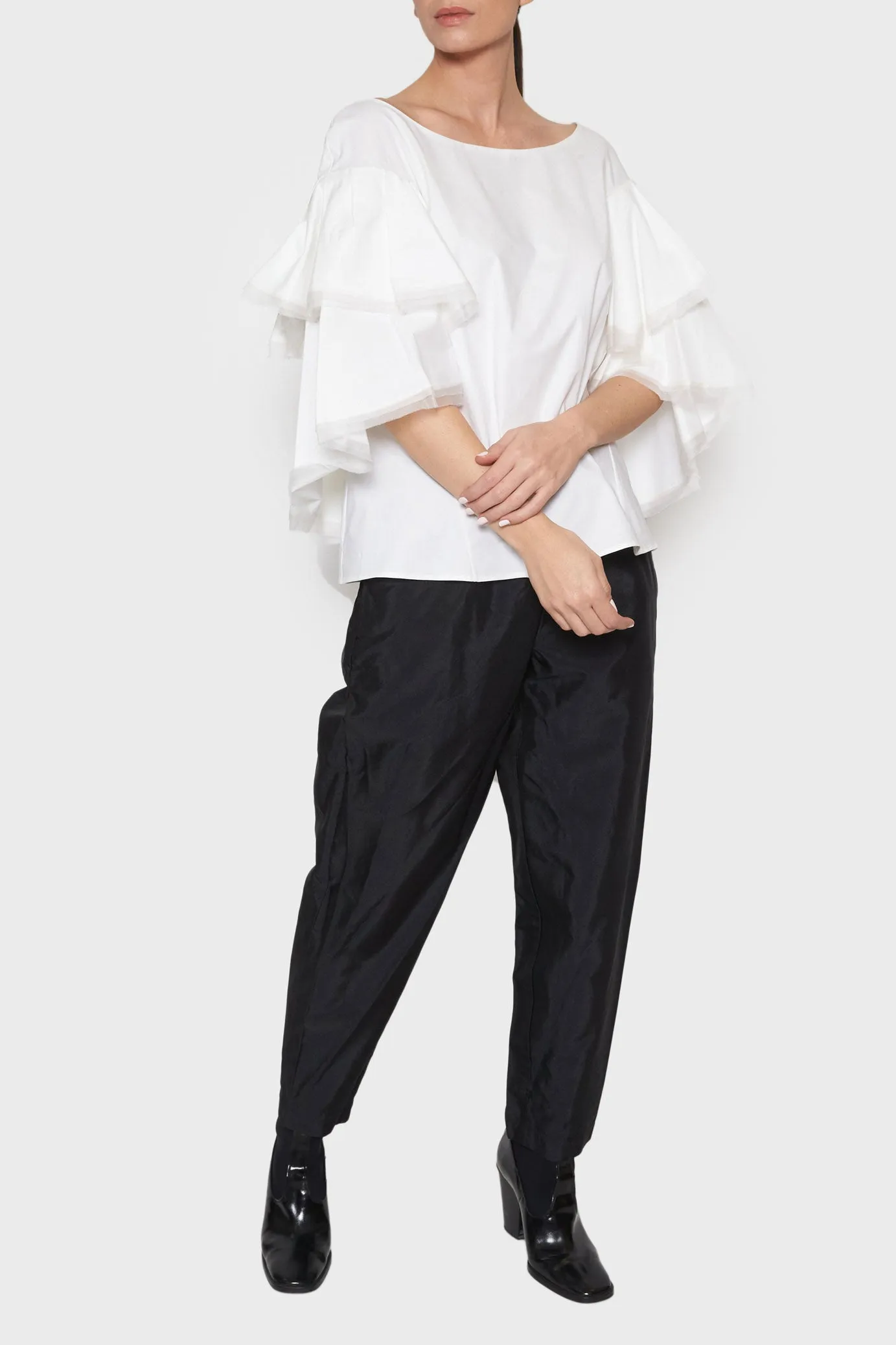 Ruffle Sleeve Blouse