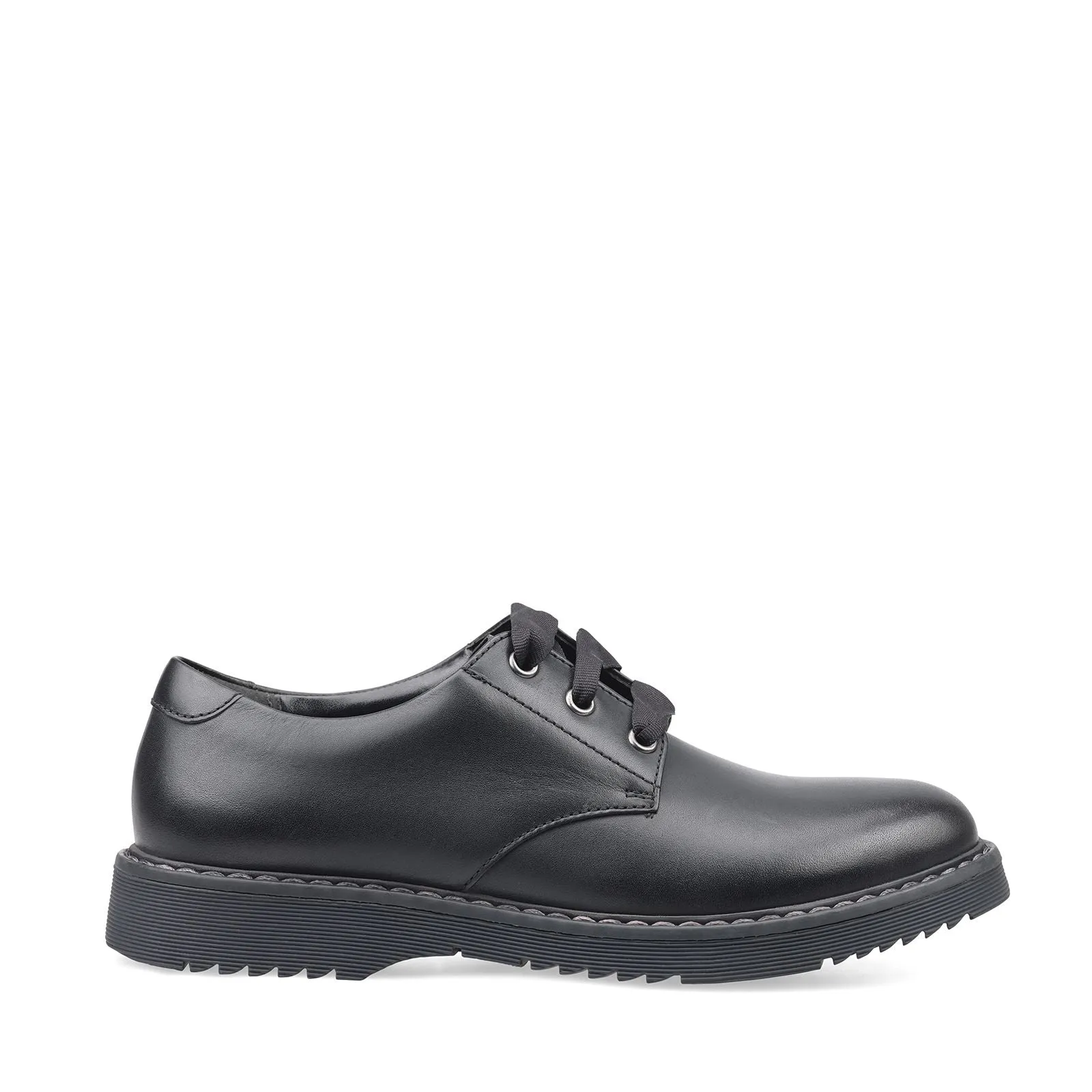 Start-Rite Impact 3518-7 Black Girls Leather Lace Up Shoe