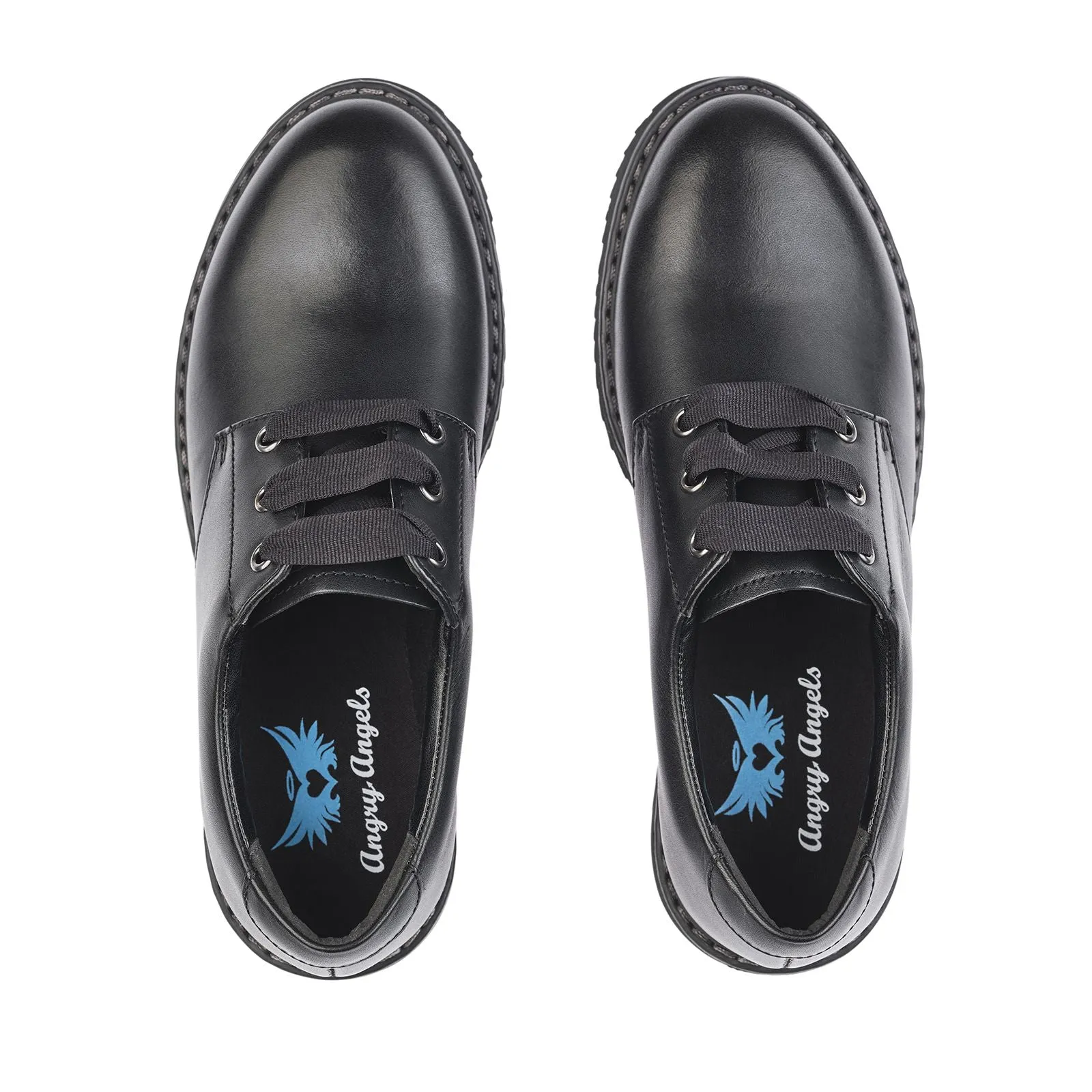 Start-Rite Impact 3518-7 Black Girls Leather Lace Up Shoe