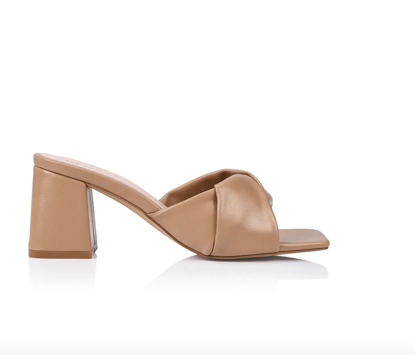 Stella Block Heel Mules - Camel