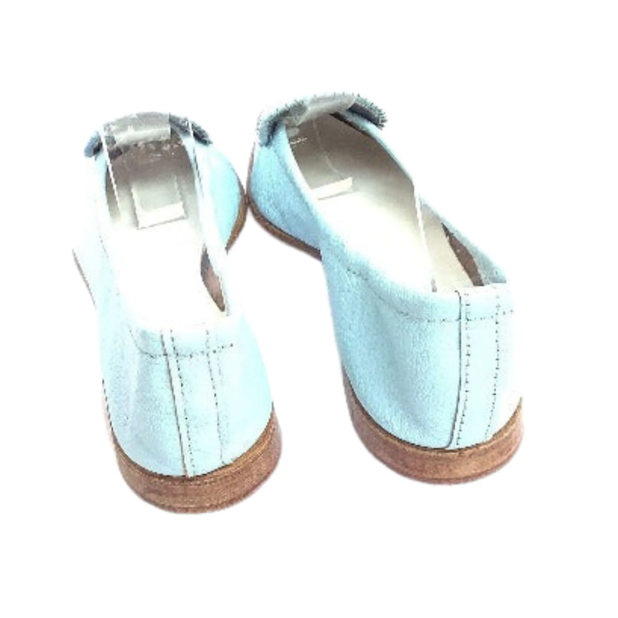 Vintage Blue Leather Flats