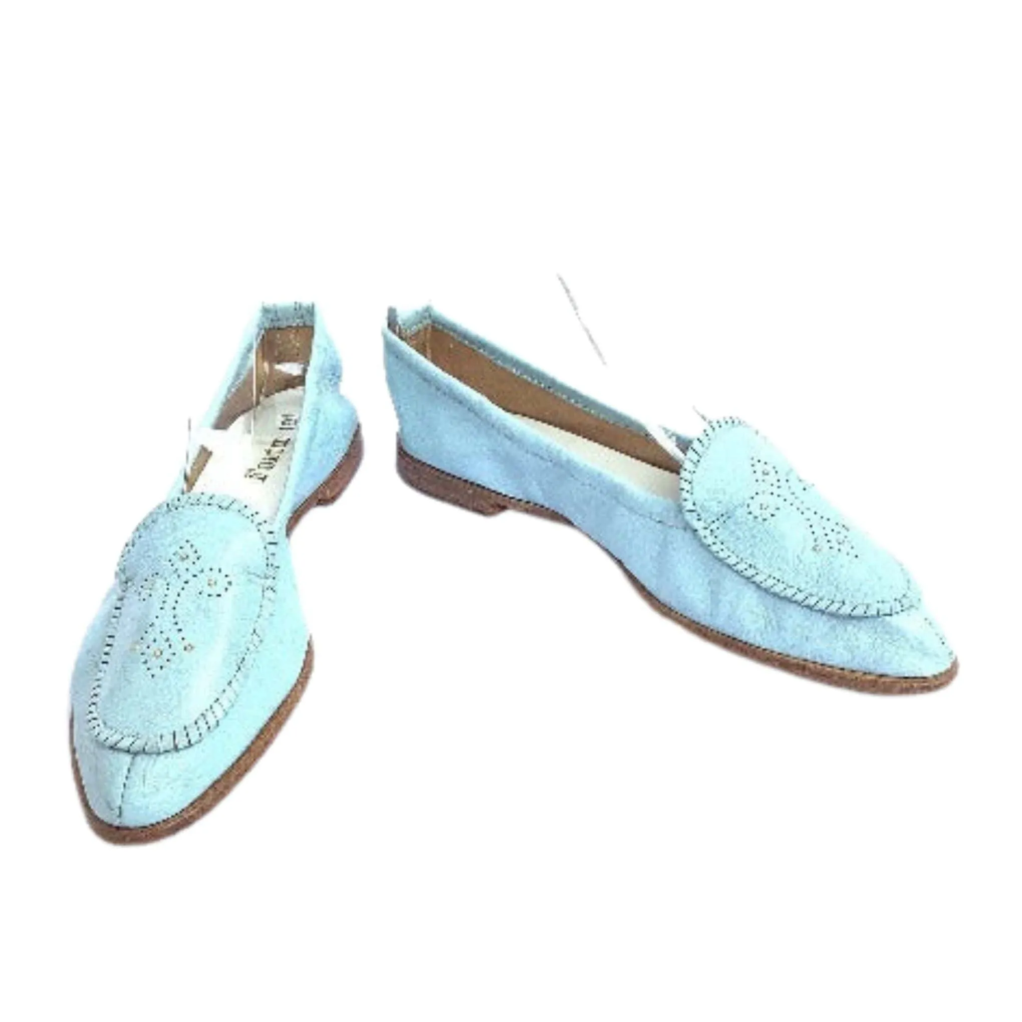 Vintage Blue Leather Flats