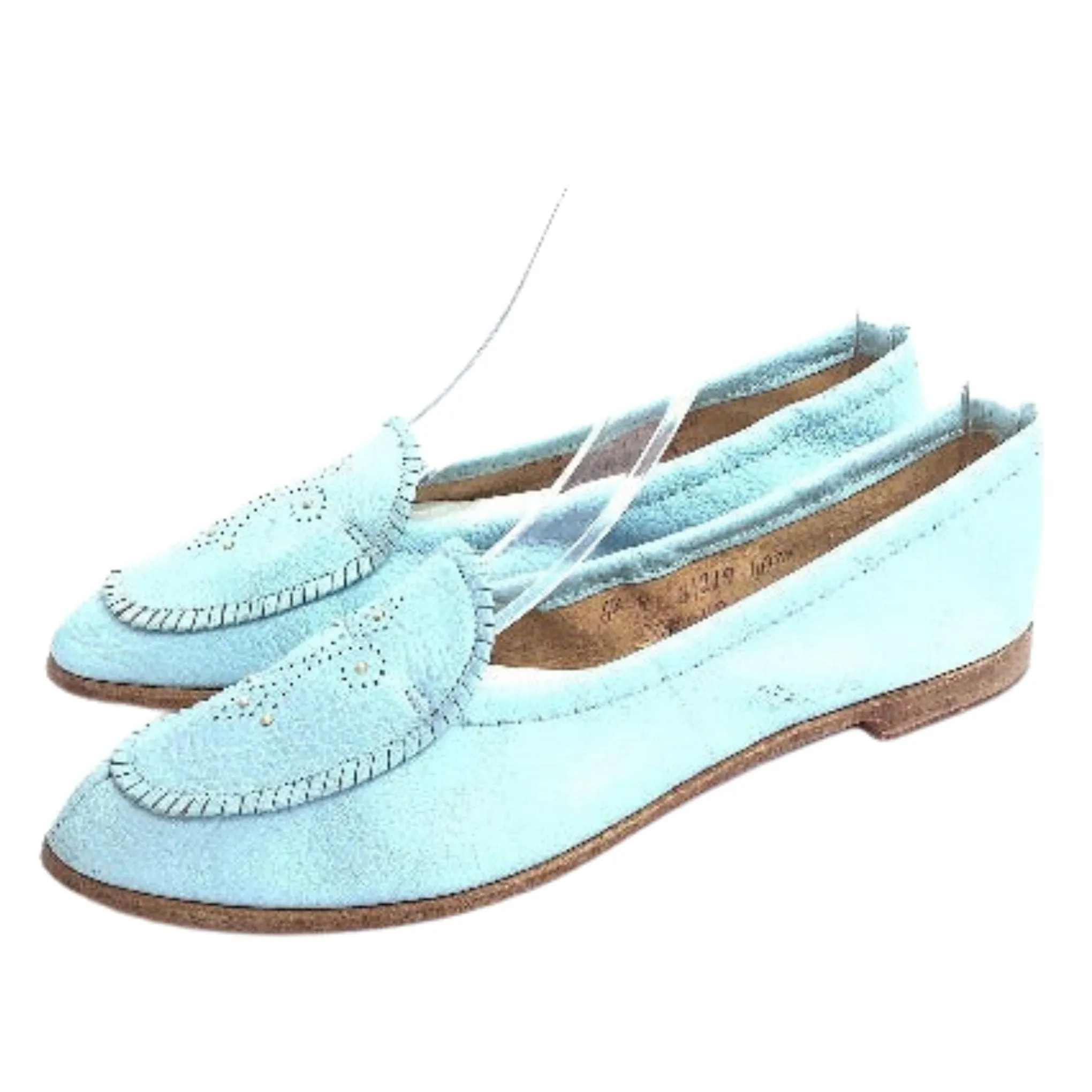 Vintage Blue Leather Flats