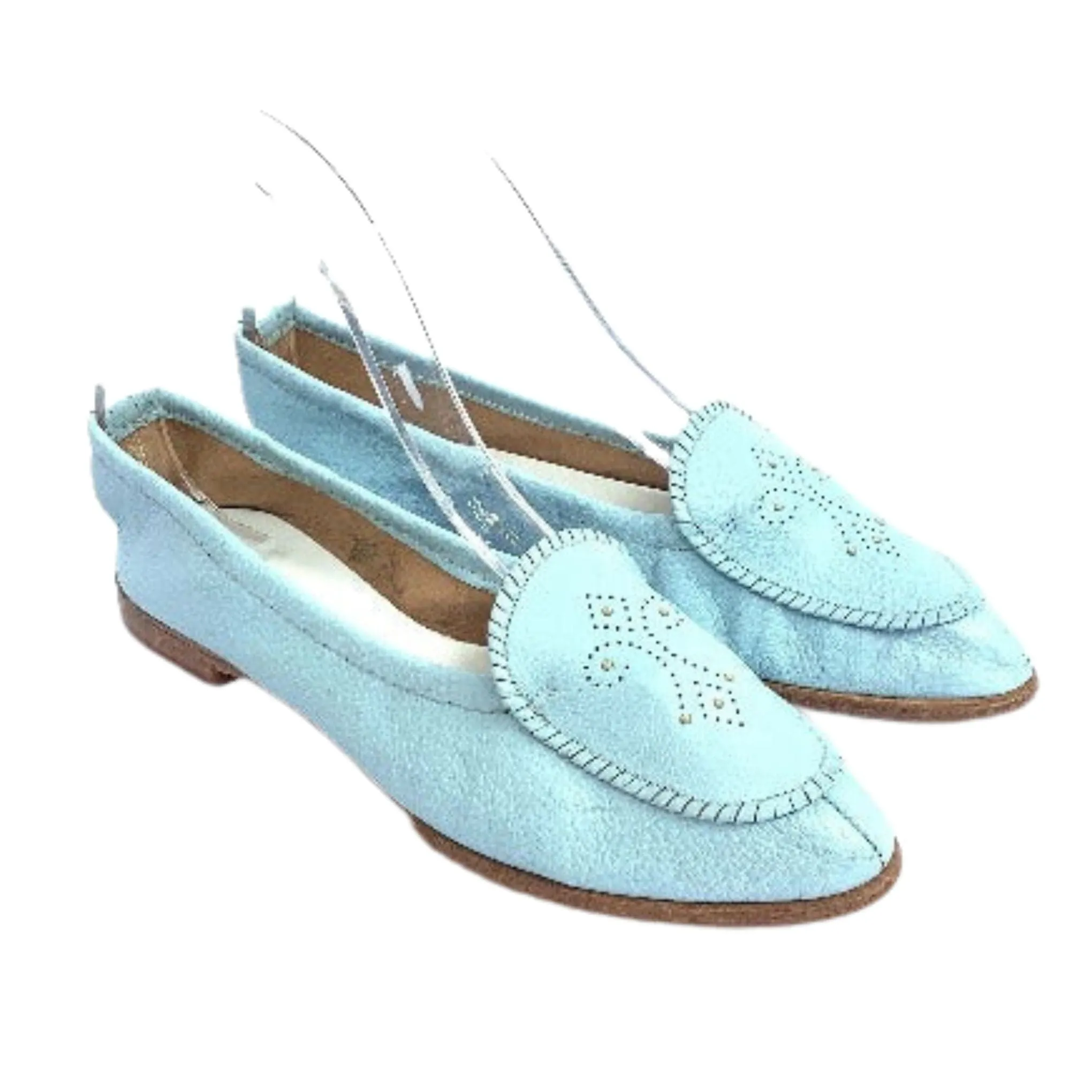 Vintage Blue Leather Flats